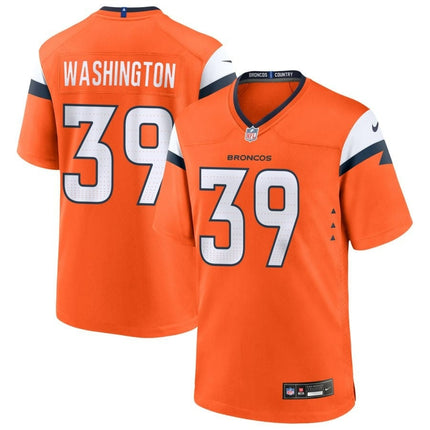 Dwayne Washington Denver Broncos 2024-2025 Orange Game Jersey
