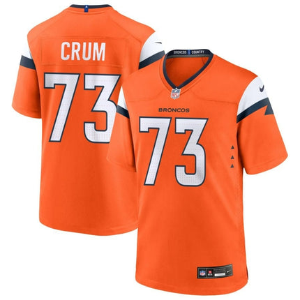Frank Crum Denver Broncos 2024-2025 Orange Game Jersey