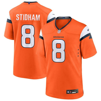 Jarrett Stidham Denver Broncos 2024-2025 Orange Game Jersey
