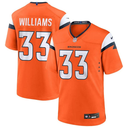 Javonte Williams Denver Broncos 2024-2025 Orange Game Jersey