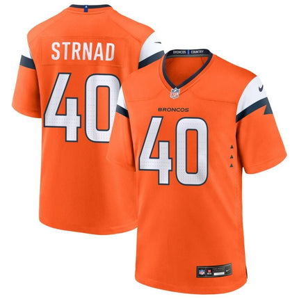 Justin Strnad Denver Broncos 2024-2025 Orange Game Jersey