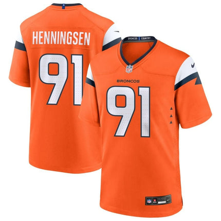 Matt Henningsen Denver Broncos 2024-2025 Orange Game Jersey