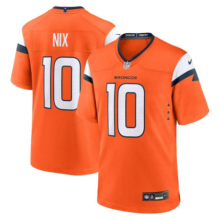Bo Nix Denver Broncos 2024-2025 Orange Game Jersey