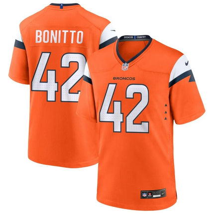 Nik Bonitto Denver Broncos 2024-2025 Orange Game Jersey
