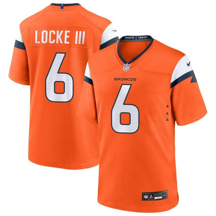 P.J. Locke III Denver Broncos 2024-2025 Orange Game Jersey