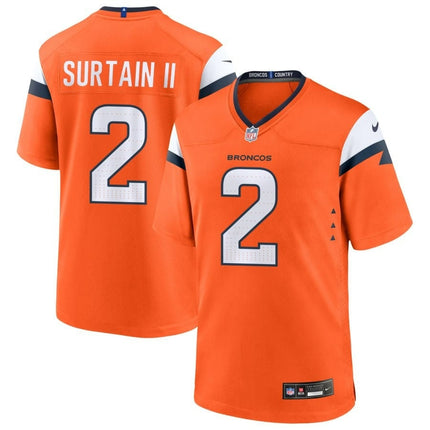 Pat Surtain II Denver Broncos 2024-2025 Orange Game Jersey