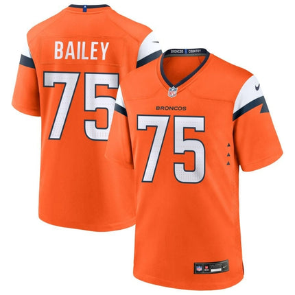 Quinn Bailey Denver Broncos 2024-2025 Orange Game Jersey