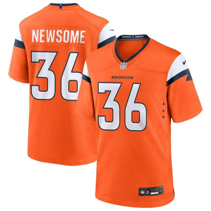 Quinton Newsome Denver Broncos 2024-2025 Orange Game Jersey