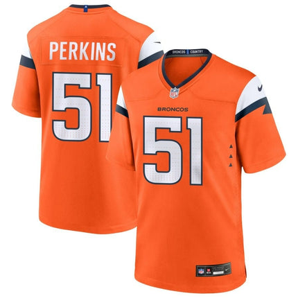 Ronnie Perkins Denver Broncos 2024-2025 Orange Game Jersey
