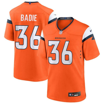 Tyler Badie Denver Broncos 2024-2025 Orange Game Jersey