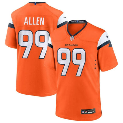 Zach Allen Denver Broncos 2024-2025 Orange Game Jersey