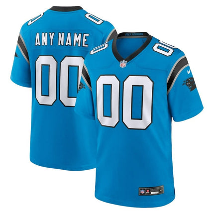 Custom Name Carolina Panthers 2024-2025 Alternate Game Blue Jersey