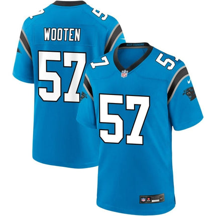 Chandler Wooten Carolina Panthers 2024-2025 Alternate Game Blue Jersey