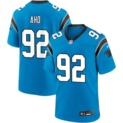 Junior Aho Carolina Panthers 2024-2025 Alternate Game Blue Jersey