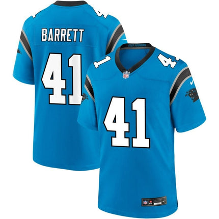 Michael Barrett Carolina Panthers 2024-2025 Alternate Game Blue Jersey