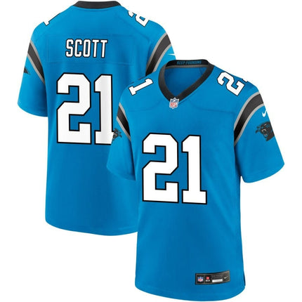 Nick Scott Carolina Panthers 2024-2025 Alternate Game Blue Jersey