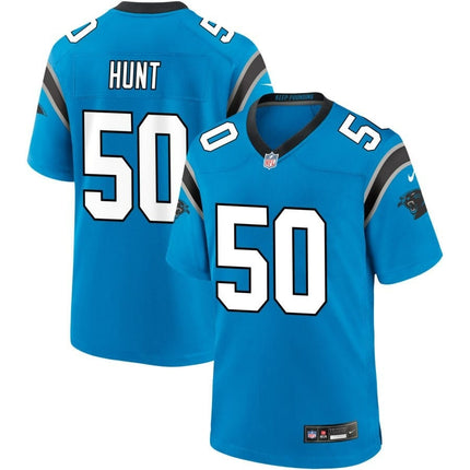 Robert Hunt Carolina Panthers 2024-2025 Alternate Game Blue Jersey