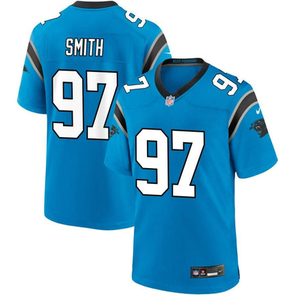 T.J. Smith Carolina Panthers 2024-2025 Alternate Game Blue Jersey