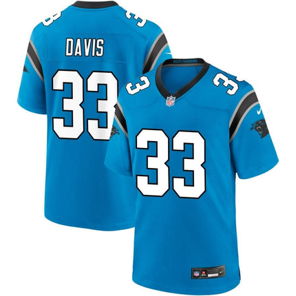 Tae Davis Carolina Panthers 2024-2025 Alternate Game Blue Jersey