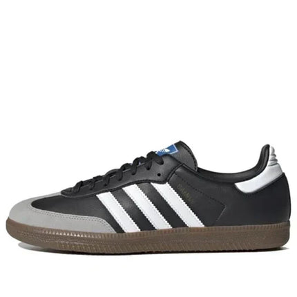 Men's Adidas Samba Black White Brown Shoes