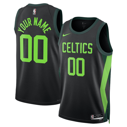 Custom Boston Celtics 2024-2025 City Edition Swingman Black Jersey