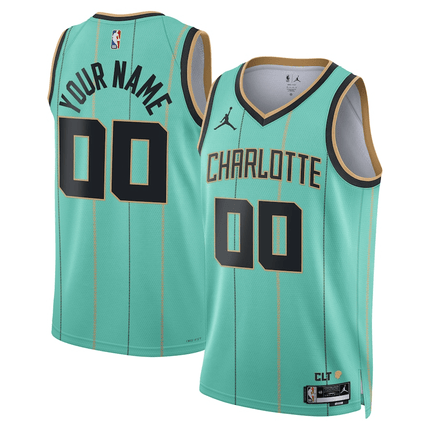 Custom Charlotte Hornets 2024-2025 City Edition Swingman Teal Jersey