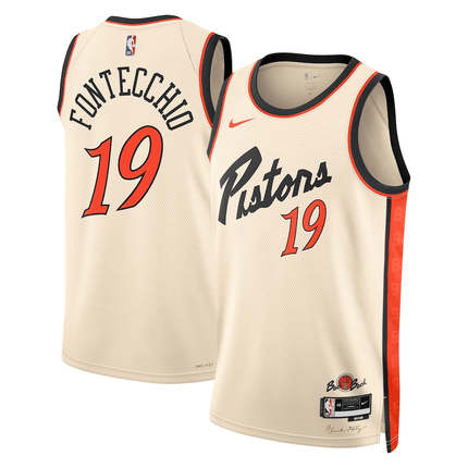 Simone Fontecchio Detroit Pistons 2024-2025 City Edition Swingman Creme Jersey