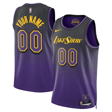 Custom Los Angeles Lakers 2024-2025 City Edition Swingman Purple Jersey