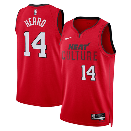 Tyler Herro Miami Heat 2024-2025 City Edition Swingman Red Jersey