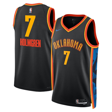 Chet Holmgren Oklahoma City Thunder 2024-2025 City Edition Swingman Black Jersey