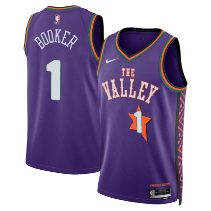 Devin Booker Phoenix Suns 2024-2025 City Edition Swingman Purple Jersey