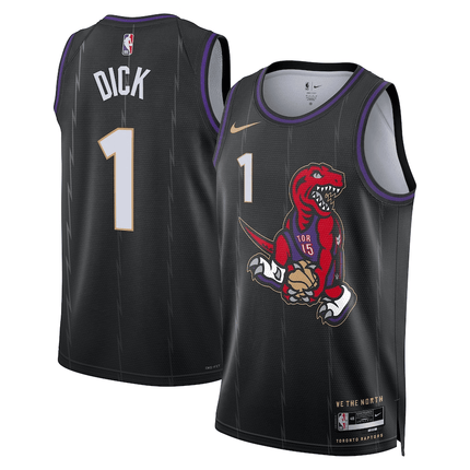 Grady Dick Toronto Raptors 2024-2025 City Edition Swingman Black Jersey