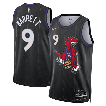 RJ Barrett Toronto Raptors 2024-2025 City Edition Swingman Black Jersey