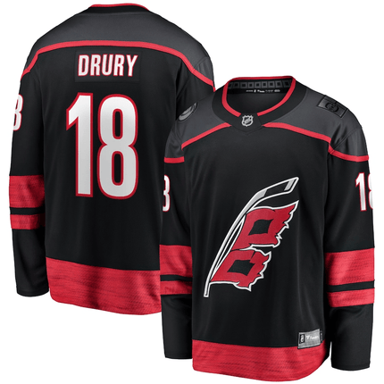 Jack Drury Carolina Hurricanes 2024-2025 Home Breakaway Black Jersey