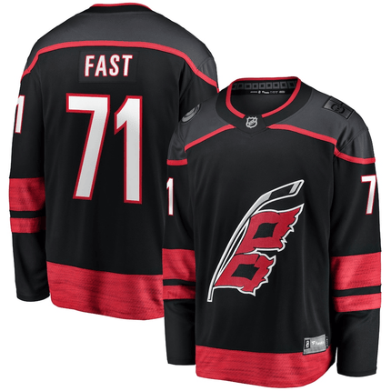 Jesper Fast Carolina Hurricanes 2024-2025 Home Breakaway Black Jersey