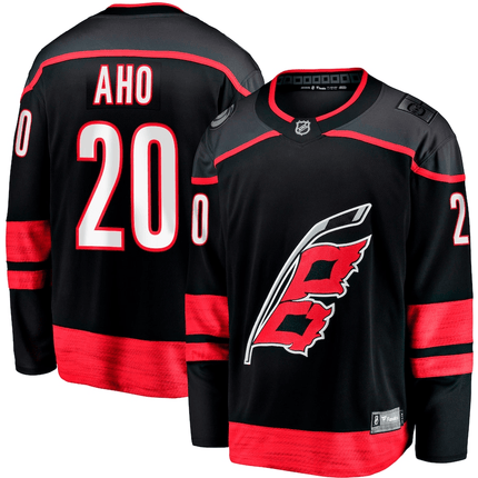 Sebastian Aho Carolina Hurricanes 2024-2025 Home Breakaway Black Jersey