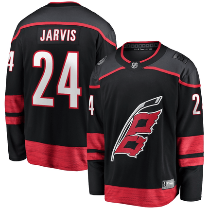 Seth Jarvis Carolina Hurricanes 2024-2025 Home Breakaway Black Jersey