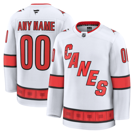 Custom Carolina Hurricanes 2024-2025 Away Premium White Jersey