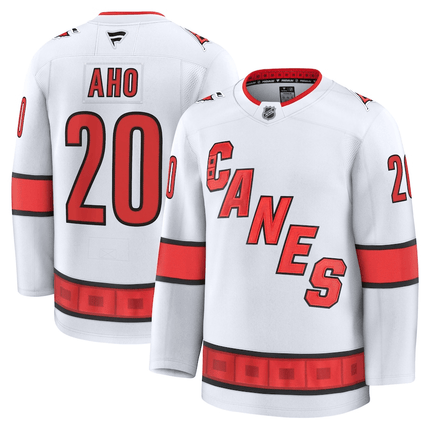 Sebastian Aho Carolina Hurricanes 2024-2025 Away Premium White Jersey