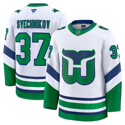 Andrei Svechnikov Carolina Hurricanes 2024-2025 Throwback Premium White Jersey