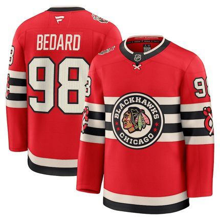 Connor Bedard 2 Chicago Blackhawks 2024-2025 Winter Classic Premium Red Jersey