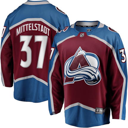 Casey Mittelstadt Colorado Avalanche 2024-2025 Home Breakaway Burgundy Jersey