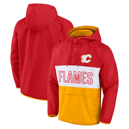 Calgary Flames 2024-2025 Anorak Raglan Hoodie Quarter-Zip Jacket