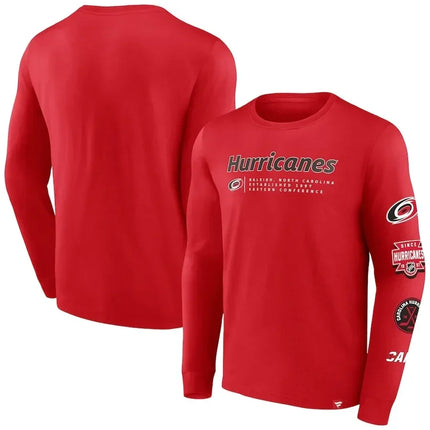 Carolina Hurricanes 2024-2025 Strike The Goal Long Sleeve T-Shirt