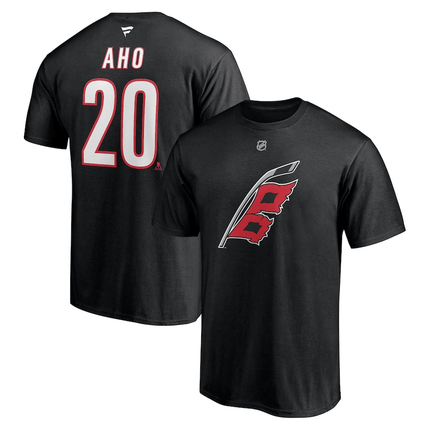 Sebastian Aho Carolina Hurricanes 2024-2025 Alternate Stack T-Shirt