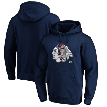 Chicago Blackhawks 2024-2025 Banner Wave Logo Pullover Hoodie
