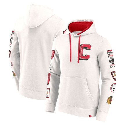 Chicago Blackhawks 2024-2025 Letterman Fleece Pullover Hoodie