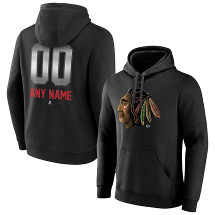 Chicago Blackhawks 2024-2025 Midnight Mascot Logo Pullover Hoodie