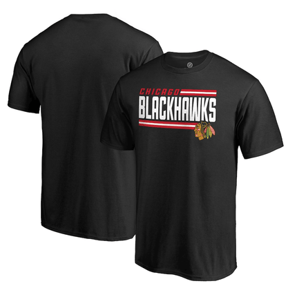 Chicago Blackhawks 2024-2025 Iconic Collection On Side Stripe T-Shirt