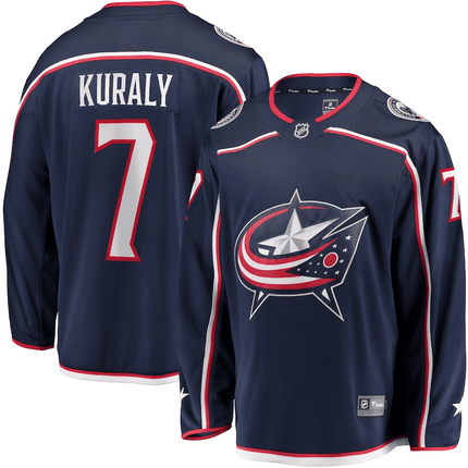 Sean Kuraly Columbus Blue Jackets 2024-2025 Breakaway Navy Jersey